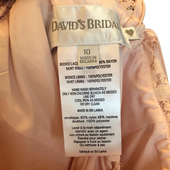 David’s Bridal One Shouldered Pink Gown size 10 - Picture 4 of 14